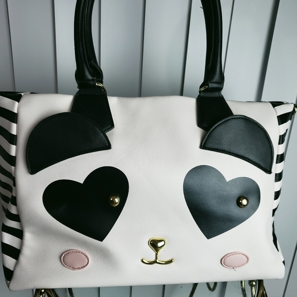 LUV BETSEY JOHNSON CUTE PANDA Shoulder/Travel Bag - Picture 2 of 7